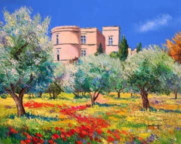 El jardín del castillo de Lourmarin Pinturas al óleo
